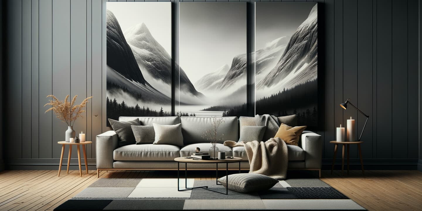 Tre sätt att placera matta under soffa – alla ben, framben, eller framför